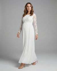 Maria | Women's Lace Chiffon Blouse with Long Sleeves