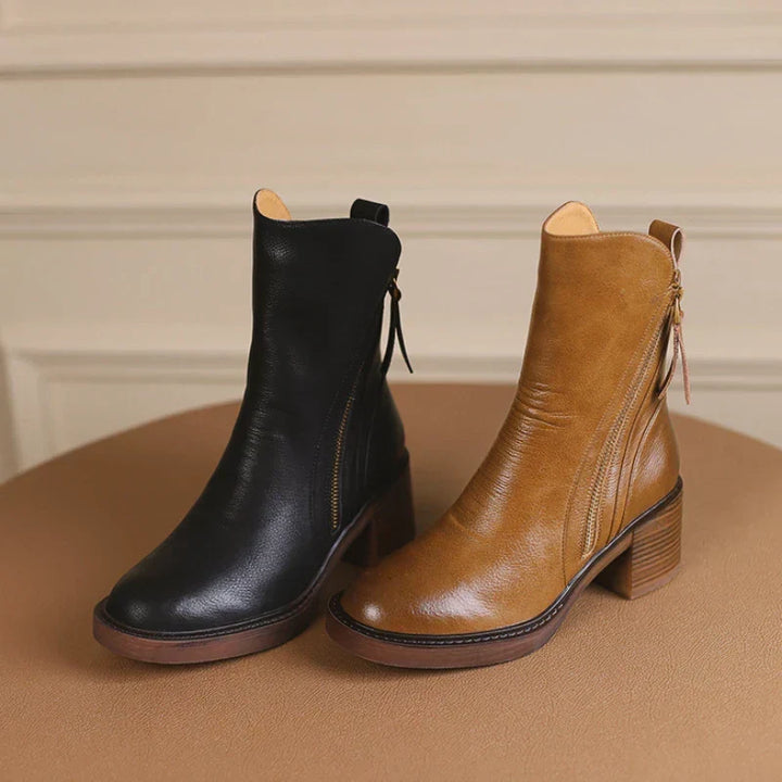 Black Leather Ankle Boots for Women (6)