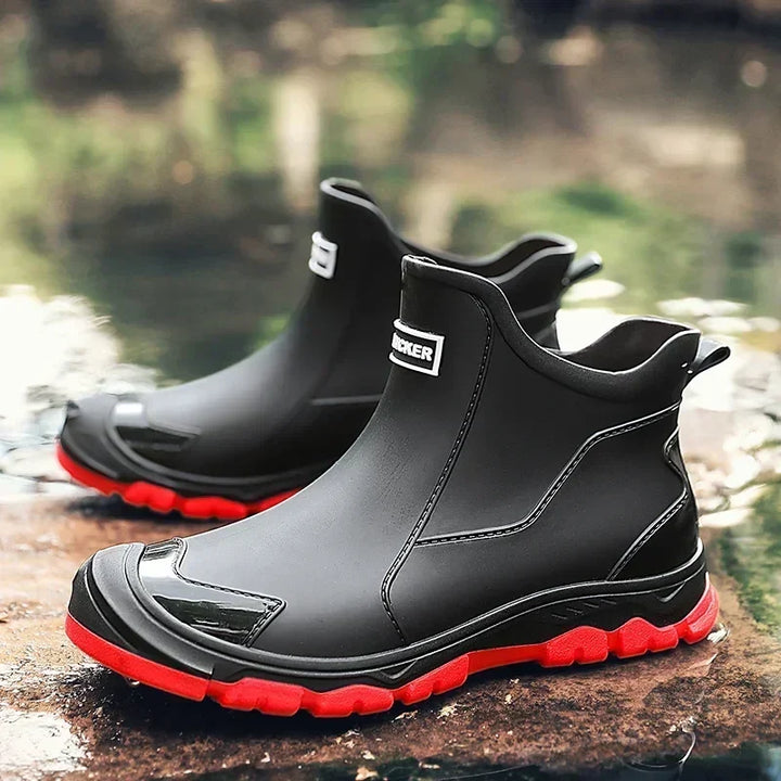 Black Women's Cowboy Boots for Everyday Wear in Black/Red