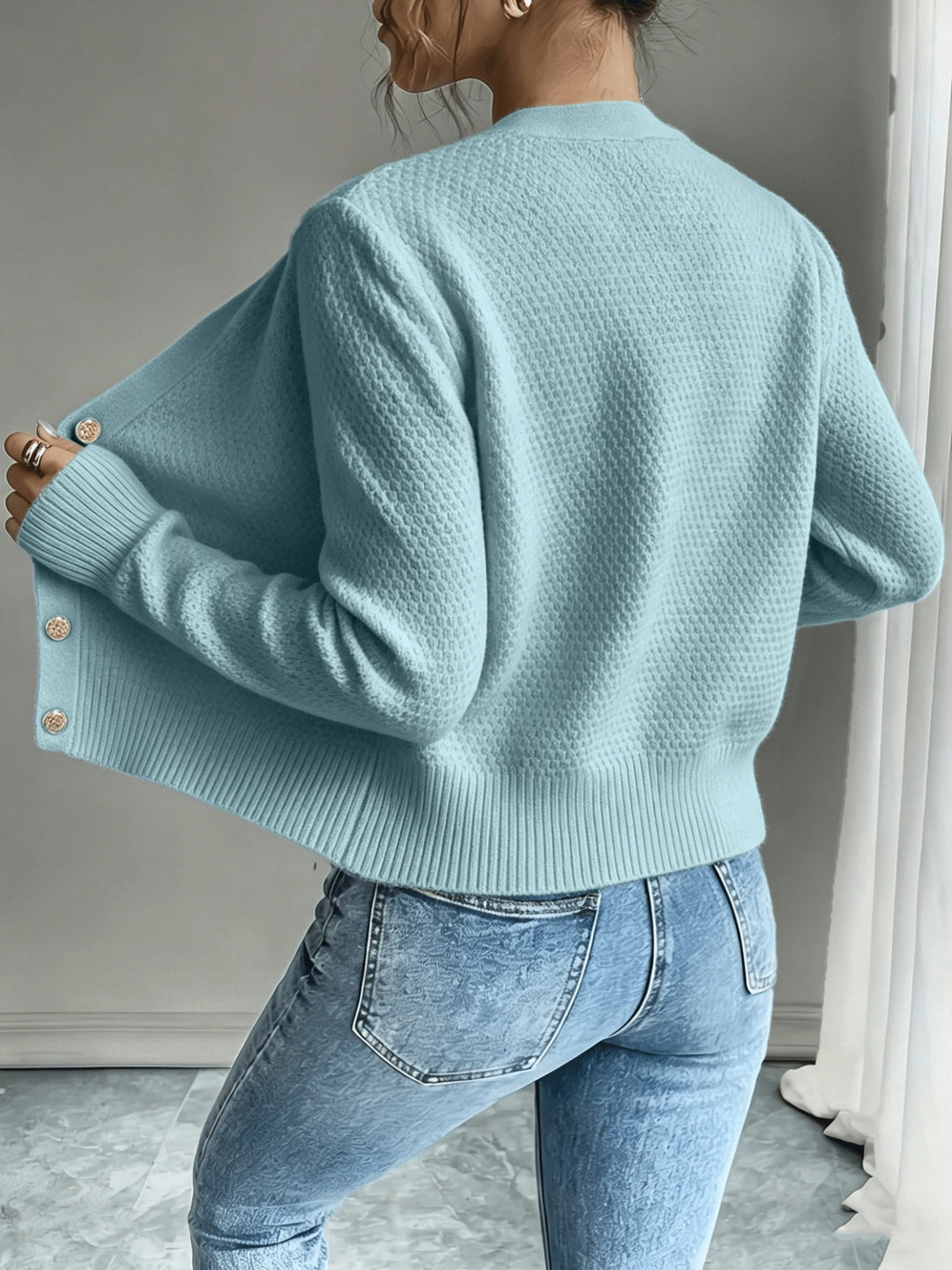 Cable-Knit Button-Front Cardigan Cardigan (14)