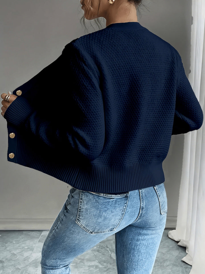 Cable-Knit Button-Front Cardigan Cardigan (26)