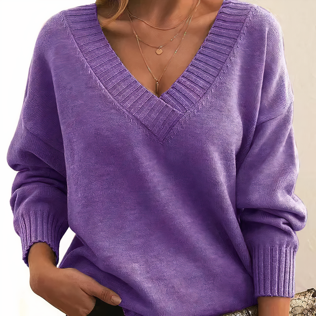Cashmere Christmas Jumper for Women in Purple