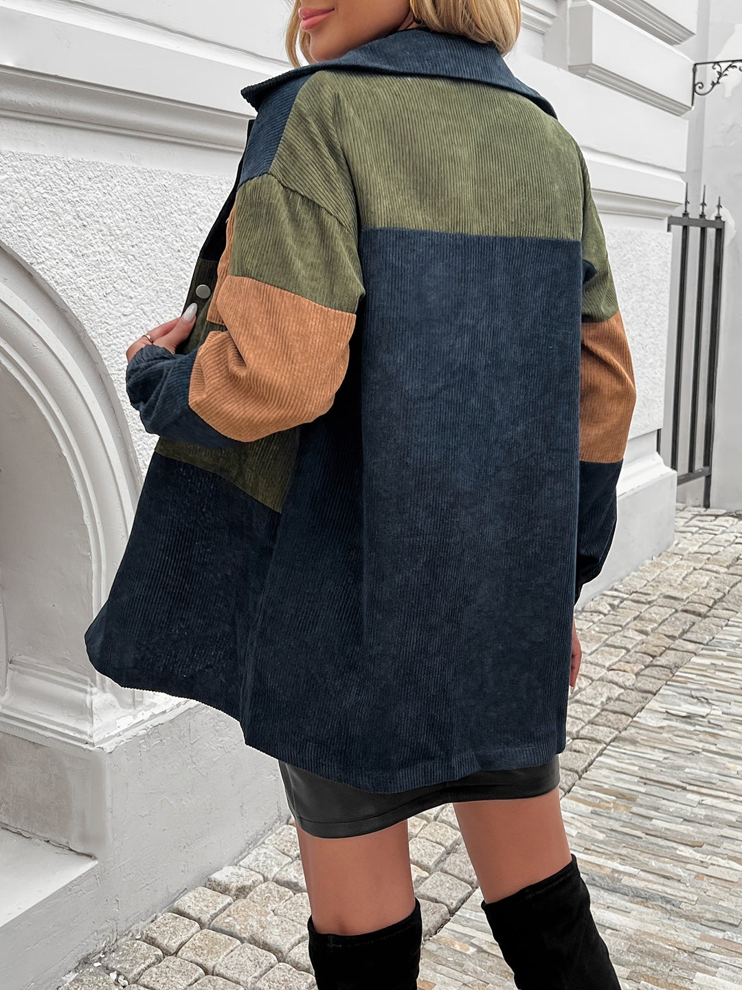 Colour-Block Women's Blouse for Everyday Layering (4)