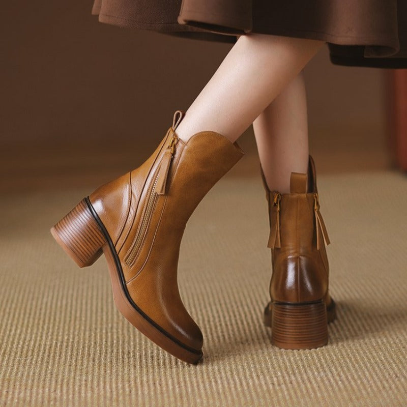 Comfortable Women's Ankle Boots in Premium Leather (4)