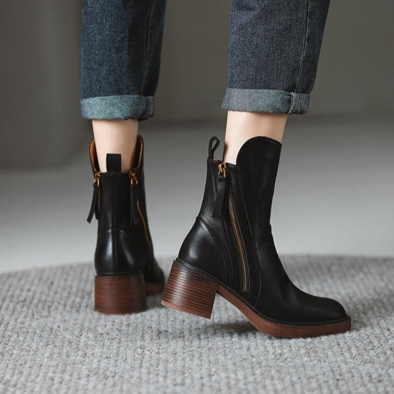 Comfortable Women's Ankle Boots in Premium Leather (8)