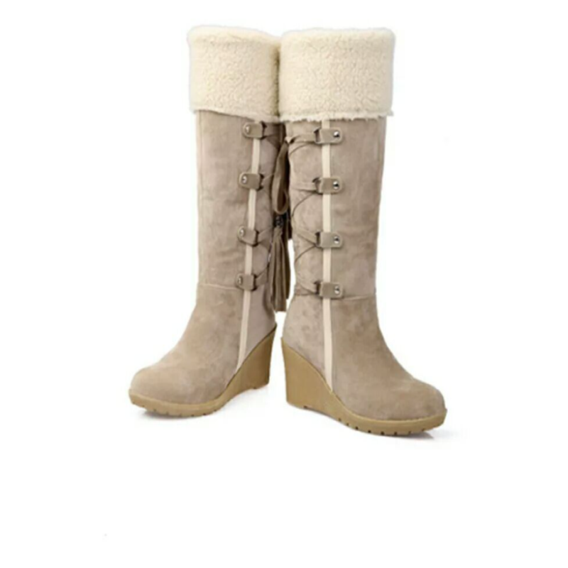 Comfortable Women's Black Boots for Everyday Wear in Beige 2
