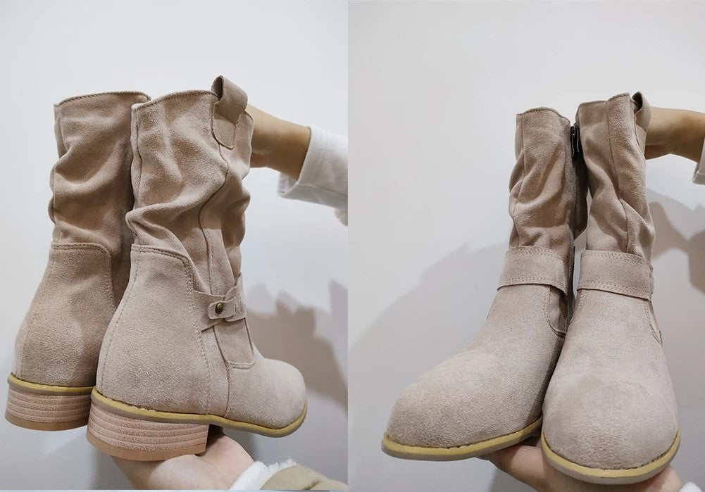 Comfortable Women's Brown Boots for Autumn (10)