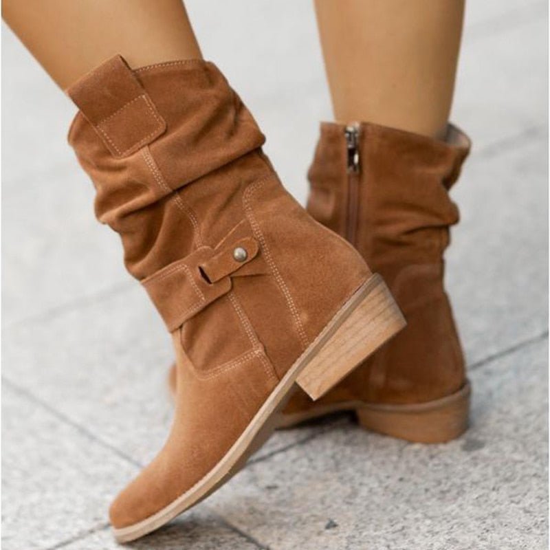 Comfortable Women's Brown Boots for Autumn (9)