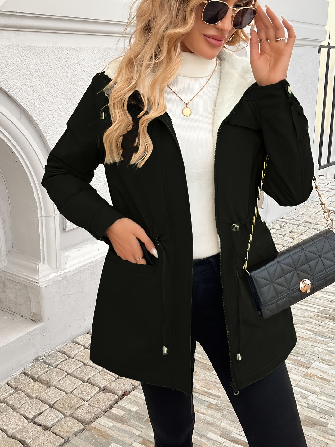 Cozy Hooded Women's Puffer Coat for Winter (5)