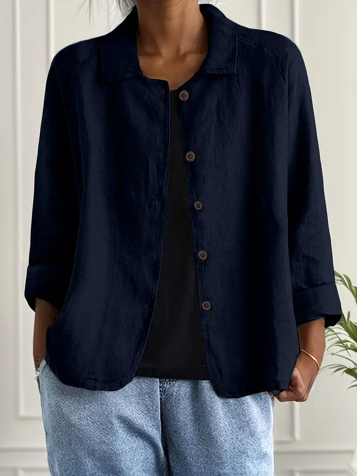 Damen Casual Leichte Jacke Mit w kolorze Granatowy