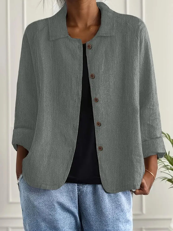 Damen Casual Leichte Jacke Mit w kolorze Szary