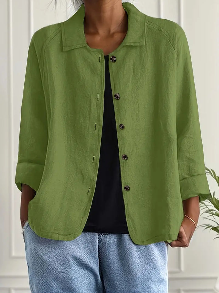 Damen Casual Leichte Jacke Mit w kolorze Zielony