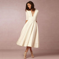 Natalie | Women's Elegant Flowing Midi Dress