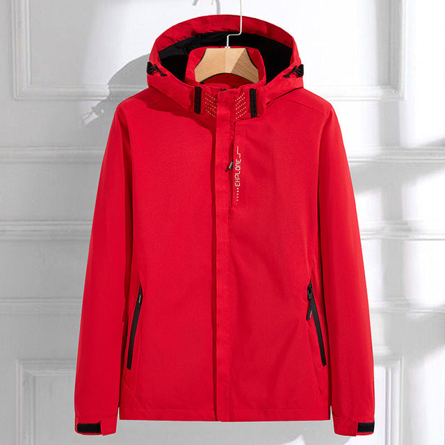 Damen funktionale Jacke mit Reißverschluss w kolorze Czerwony