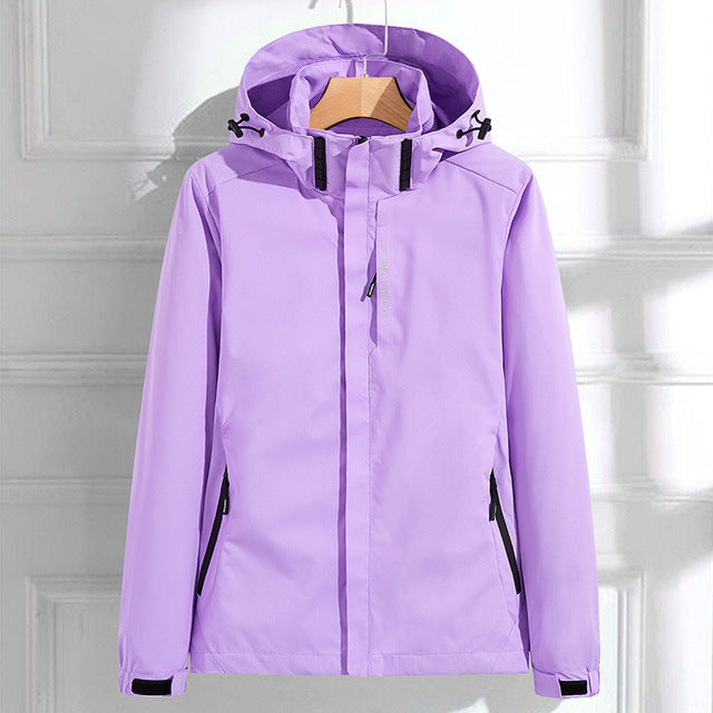 Damen funktionale Jacke mit Reißverschluss w kolorze Fioletowy