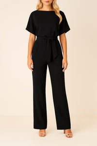 Agnes | Women's Belted Jumpsuit with Straight Legs