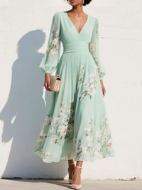 Nicole | Women's Floral Midi Dress for Autumn