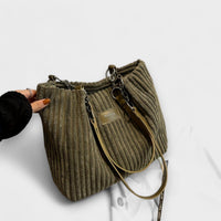 Laura | Women's Soft Corduroy Shoulder Bag