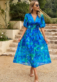 Natalie | Women's Chiffon Midi Dress for Weddings