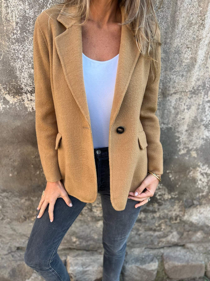Damski Elegancki Blazer na Każdą Okazję w kolorze Brązowy