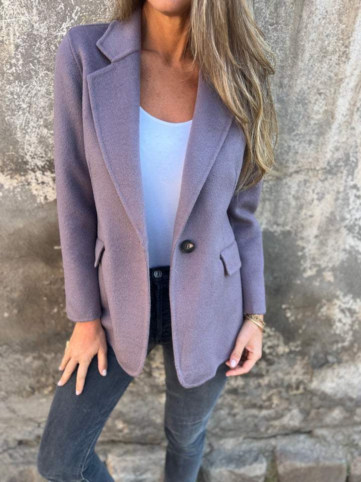 Damski Elegancki Blazer na Każdą Okazję w kolorze Fioletowy