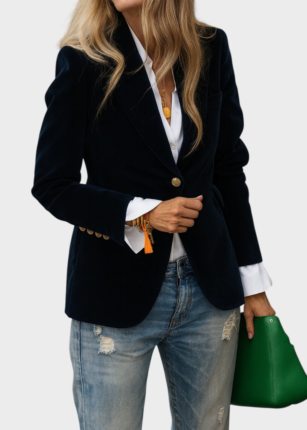 Damski elegancki klasyczny blazer w kolorze Czarny