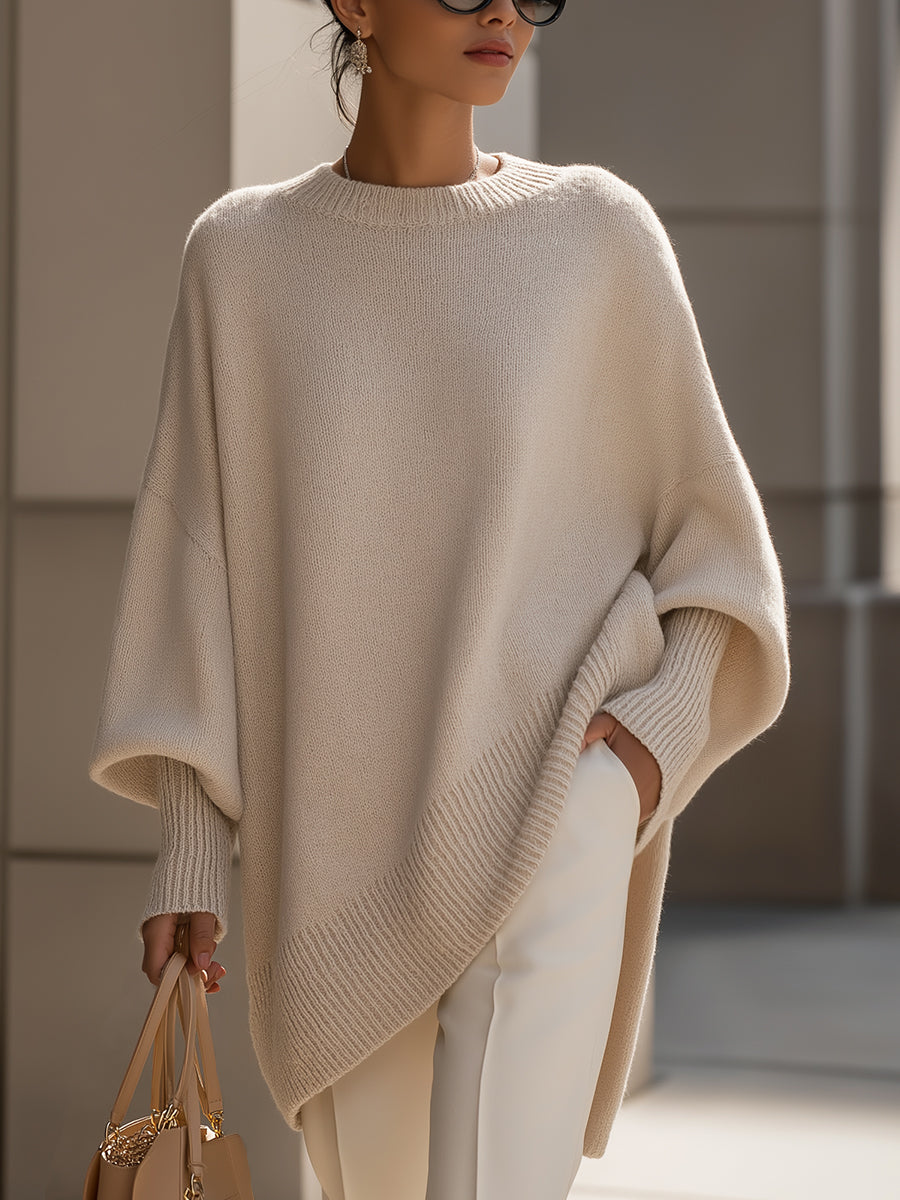Damski elegancki pullover do zimy w kolorze Beżowy