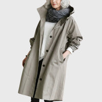 Nadia | Women's Elegant Hooded Midi Trenchcoat