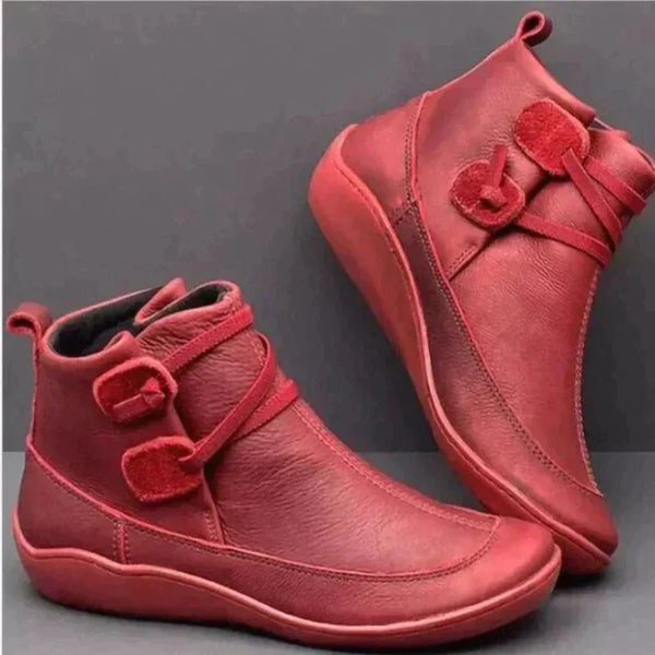 Damskie eleganckie buty ortopedyczne na każdy dzień w kolorze Czerwony