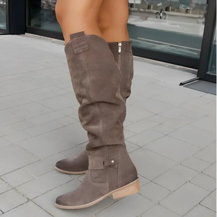 Damskie eleganckie skórzane buty na każdą okazję w kolorze Brązowy