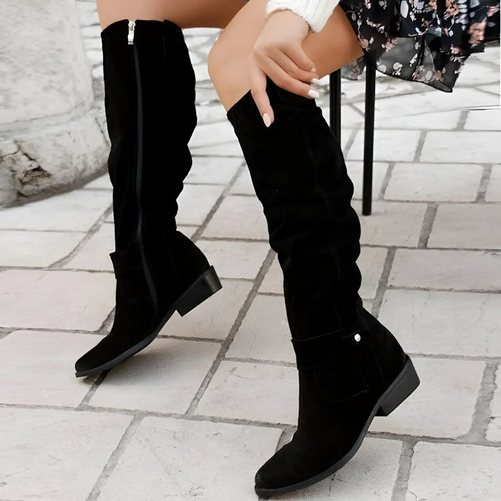 Damskie eleganckie skórzane buty na każdą okazję w kolorze Czarny