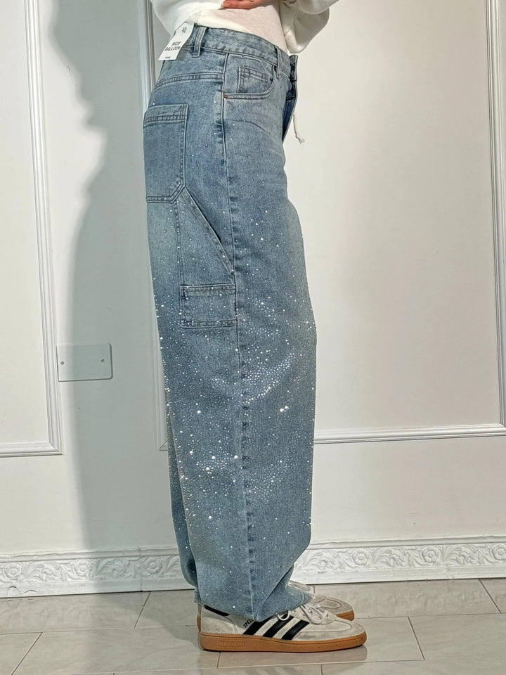 Damskie Jeansy Carpenter z Ozdobami (8)