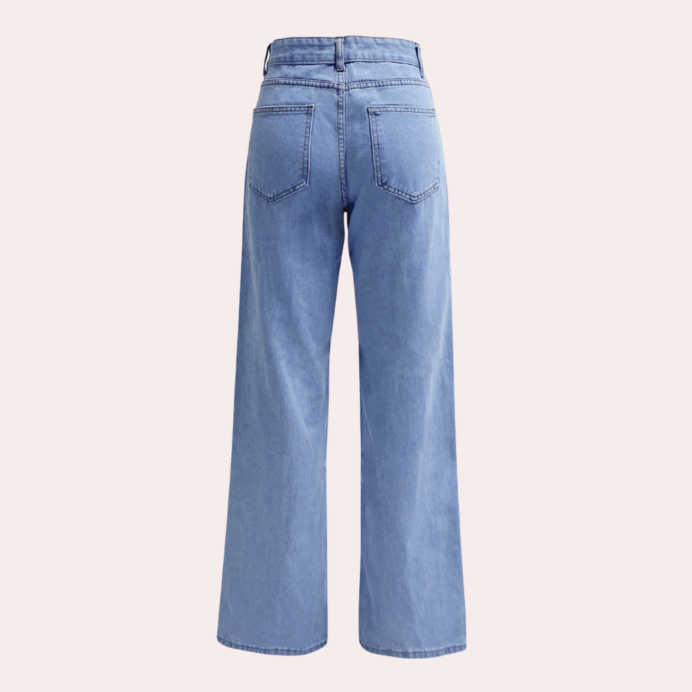Damskie klasyczne jeans wysoki stan (3)