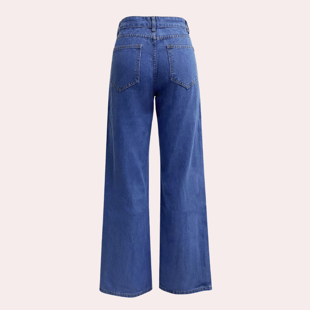 Damskie klasyczne jeans wysoki stan (4)
