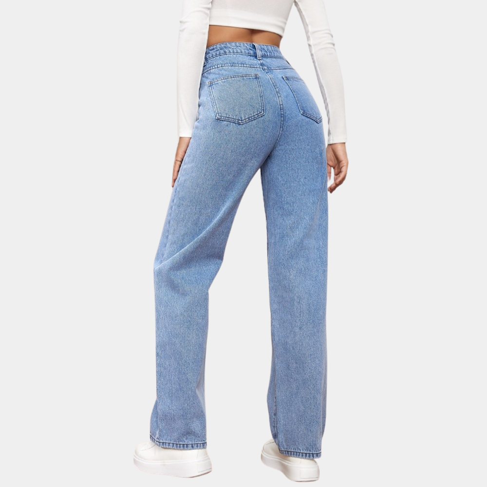 Damskie klasyczne jeans wysoki stan (7)