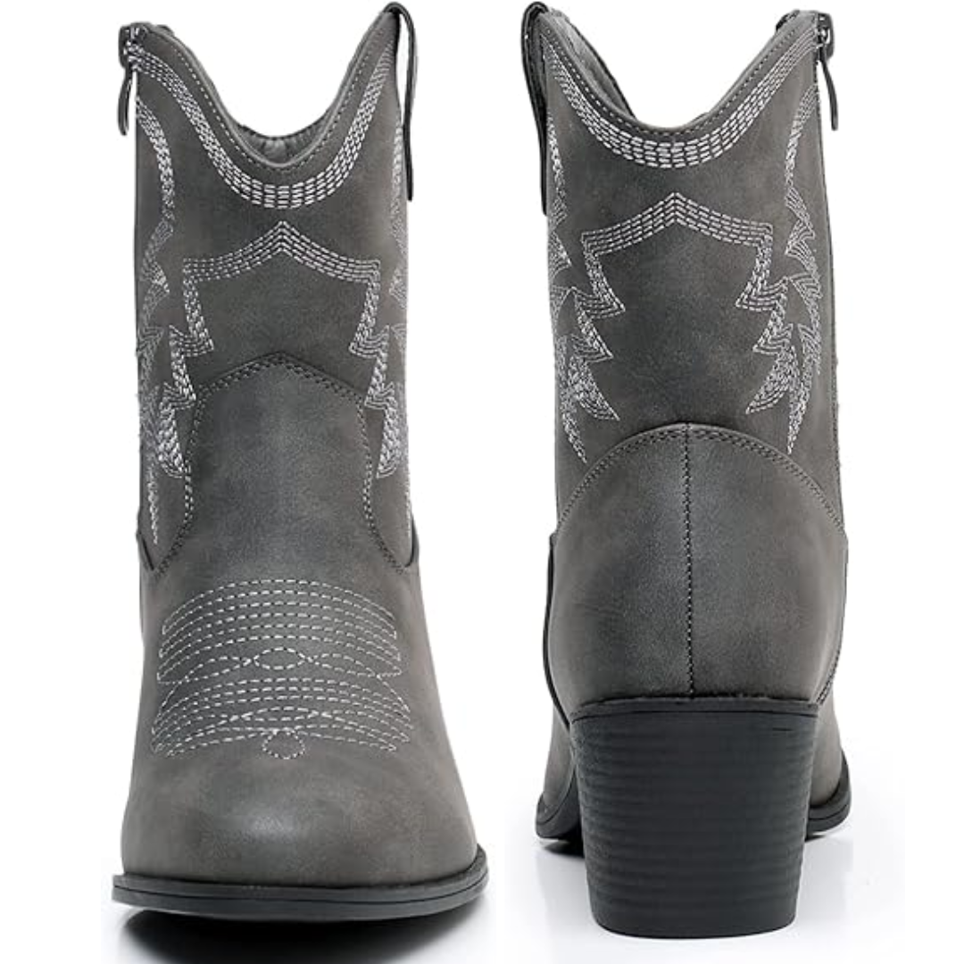 Damskie klasyczne półwysokie buty kowbojskie (2)