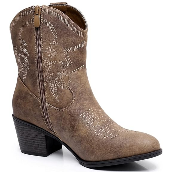 Damskie klasyczne półwysokie buty kowbojskie (3)