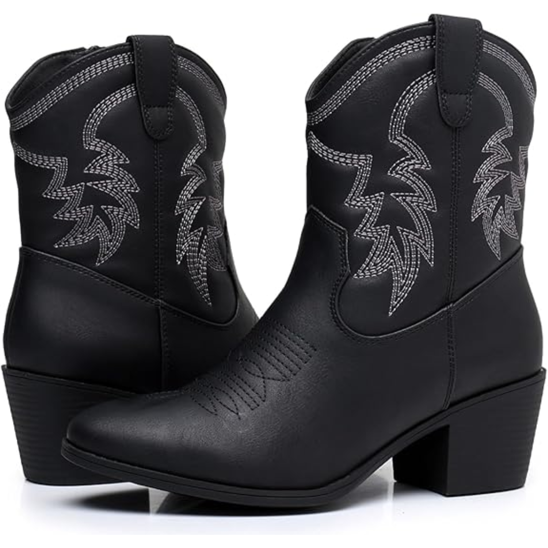 Damskie klasyczne półwysokie buty kowbojskie (4)
