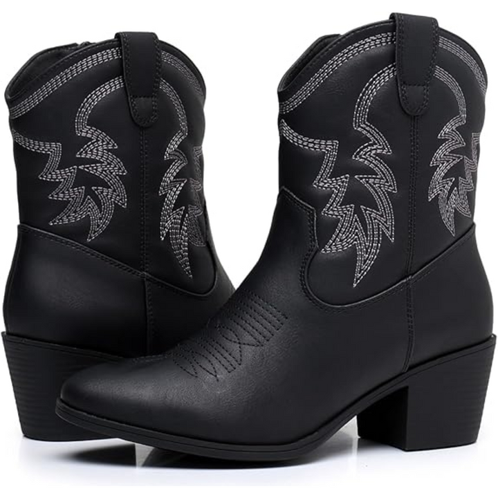 Damskie klasyczne półwysokie buty kowbojskie (4)