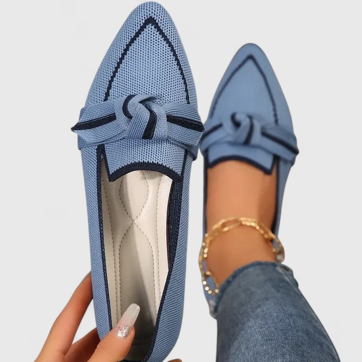 Damskie loafers spiczaste na lato w kolorze Jasny Niebieski