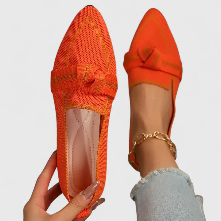 Damskie loafers spiczaste na lato w kolorze Pomarańczowy