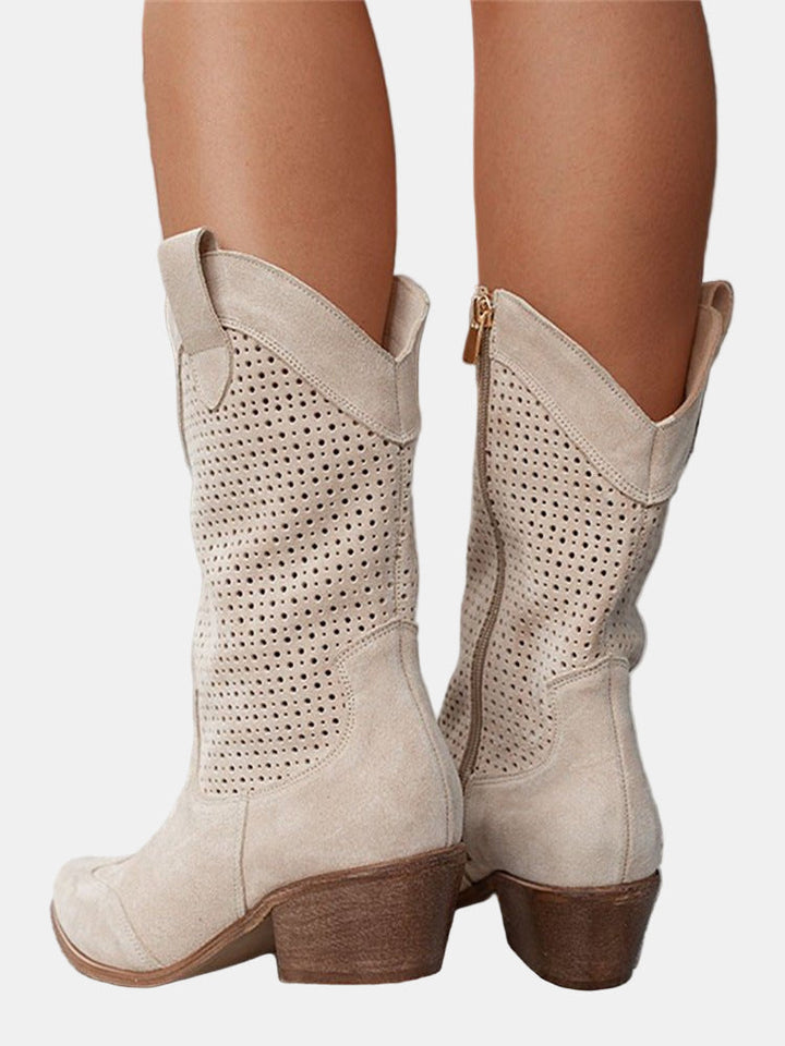 Damskie skórzane buty perforowane na wiosnę (3)