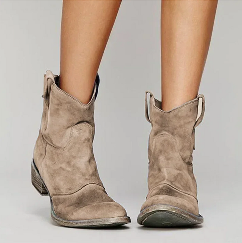 Damskie skórzane buty western na co dzień (2)