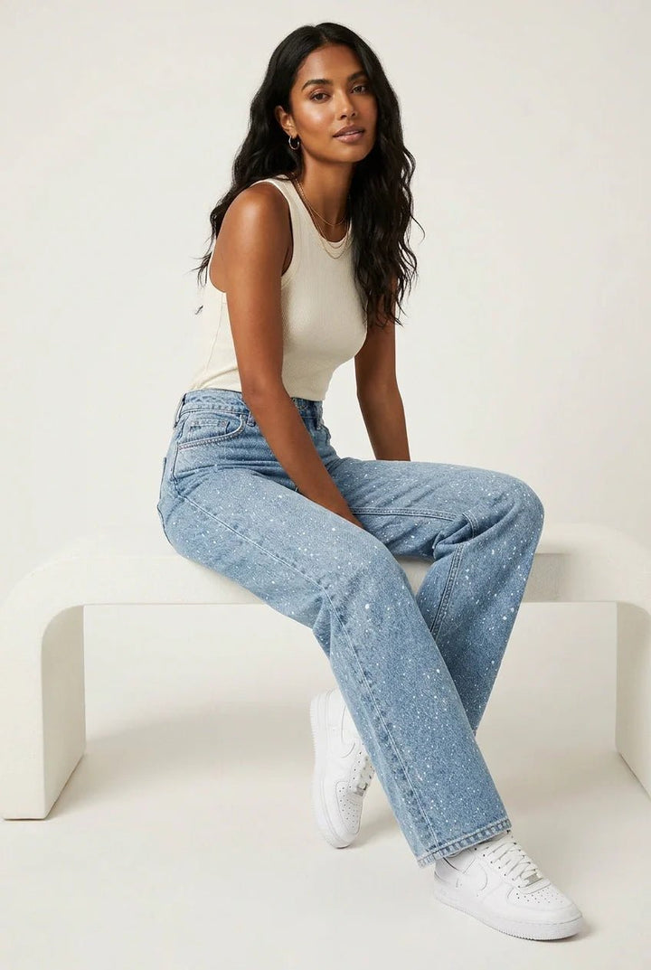 Denim Baggy Jeans for Women in Blue