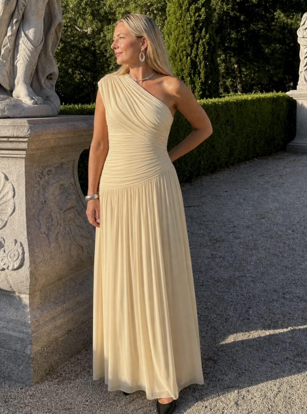 Draped Sequin Party Dress Maxi for Women (6)