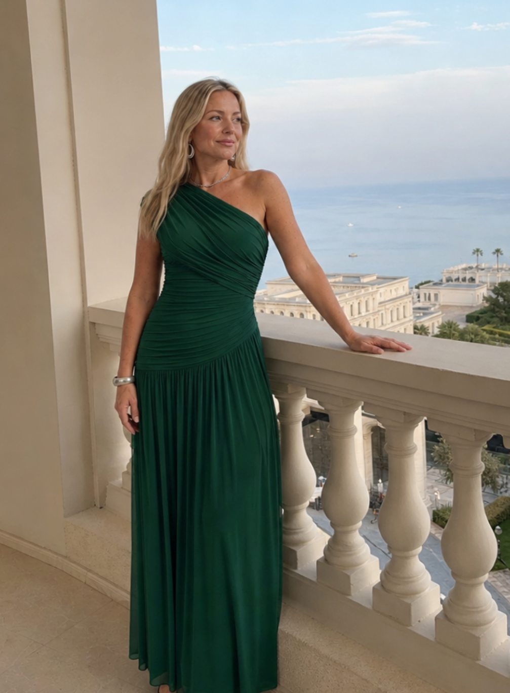 Draped Sequin Party Dress Maxi for Women (8)