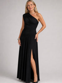 Phoebe | Draped Sequin Party Dress Maxi for Women