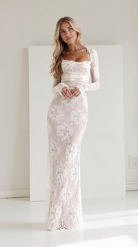Ivy | Women's Long Lace Dress for Evenings