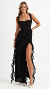 Maria | Women's Elegant Maxi Dress with Ruffles