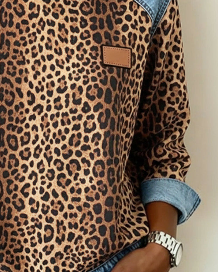 Elegancki damski leopardowy pullover (3)